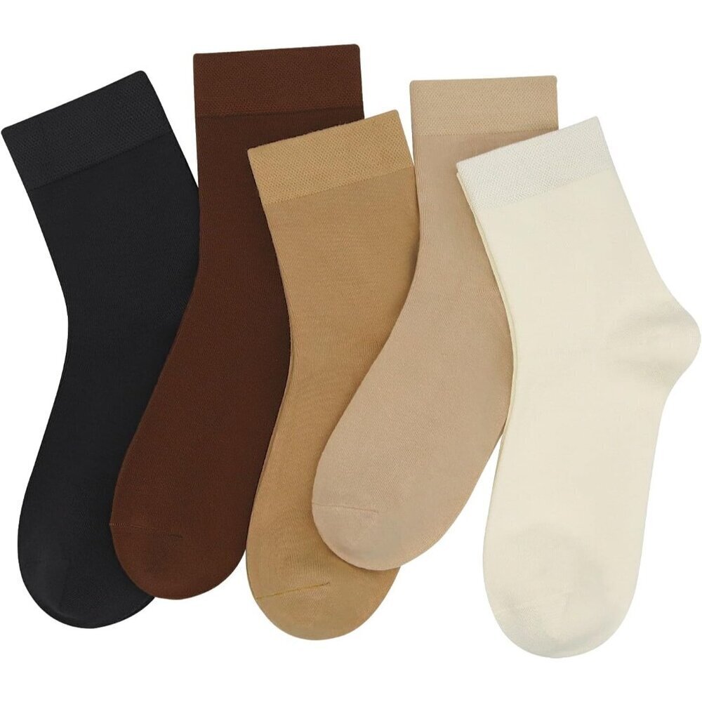 Women Assorted7 Crew Thin Ankle Height Lightweight Anti Odor Soft Ankle Socks